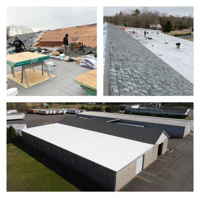 All new plywood and shingles with a fully protected silicone flat roof.