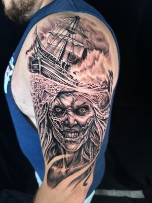 See witch with pirate ship by Joe Ball