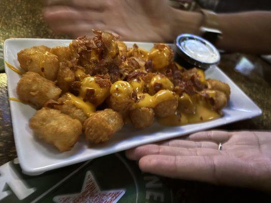 Loaded tots.  Could use some scallions for some zip