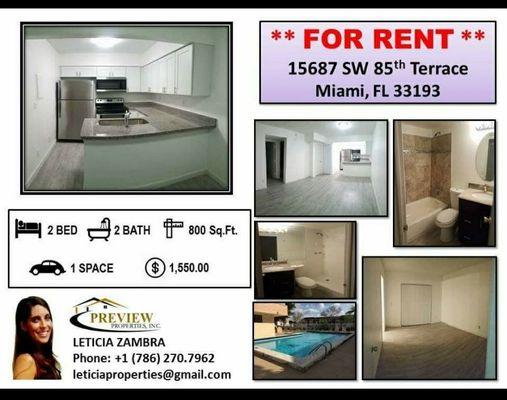 FOR RENT - Miami