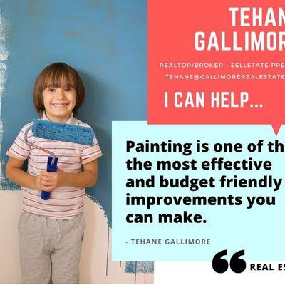 Real estate tip - painting is one of the top cost savings improvements.