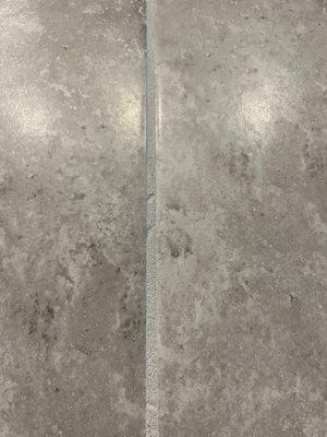 Cracks on grout