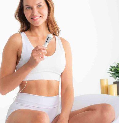 Vtone: designed
to provide intravaginal direct muscle stimulation
of the pelvic floor.