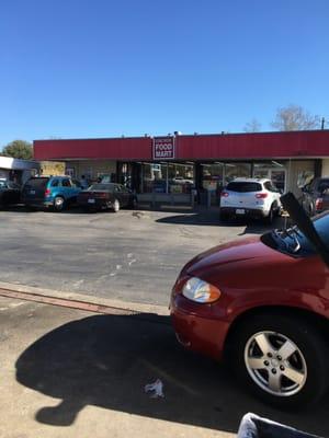 Cheap gas and a taco truck!