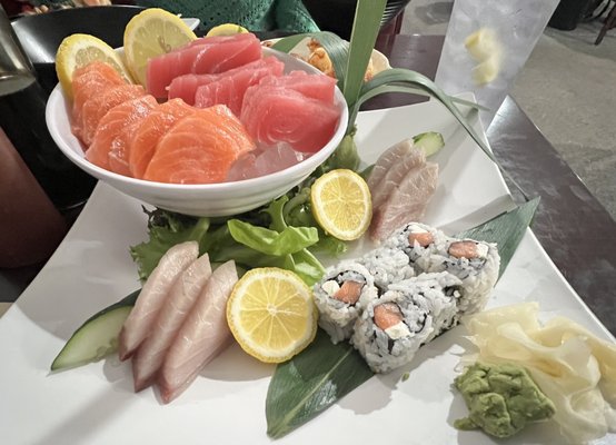 Sashimi and Philadelphia roll .... THE BEST!