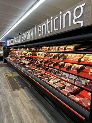 Fully stocked meat case!