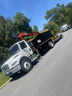 Our grapple truck for loading wood.