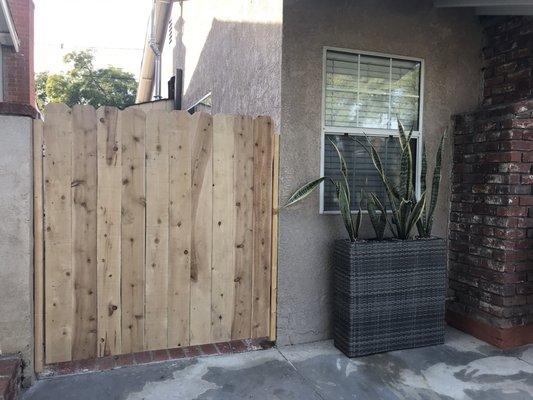 Custom made wood gate.