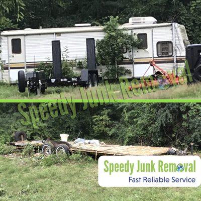 Mobile camper trailer demo and removal