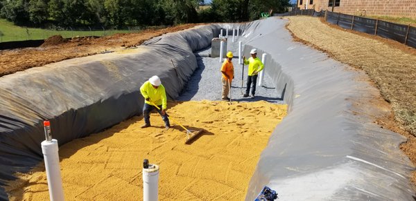 bioretention with impermeable liner