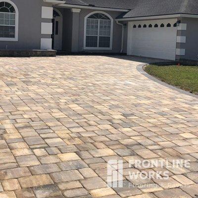 Paver Driveway with Mega Old Town, Color Sierra