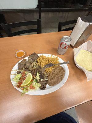 Carne asada plate