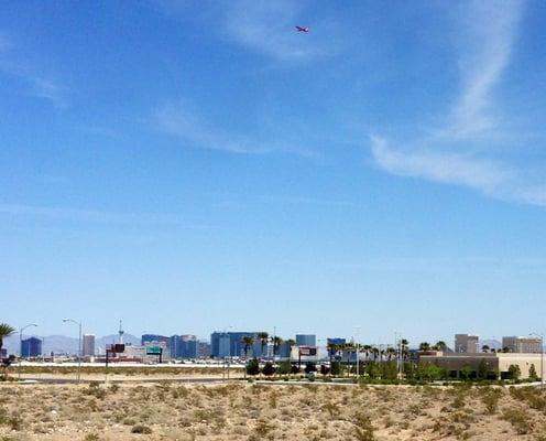 Shot from the lounge. Looking Northeast at the strip