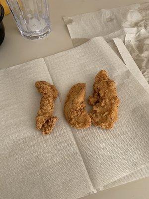 Baby chicken tenders, not worth the price!!