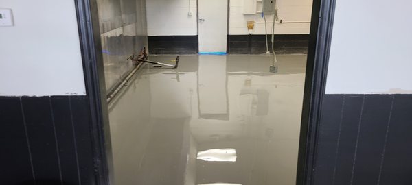 Restaurant kitchen floor