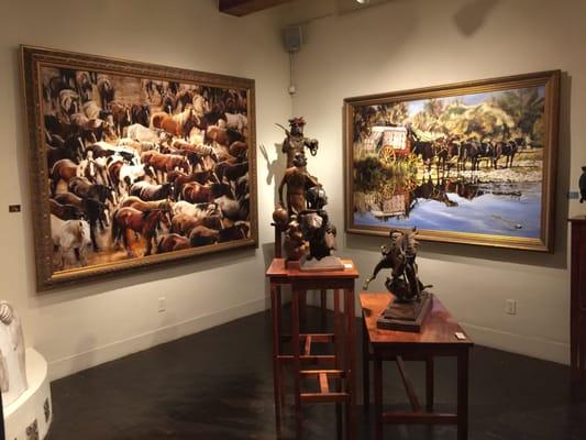 Paintings by Paul Van Ginkel and sculpture by Paul Moore at McLarry Fine Art