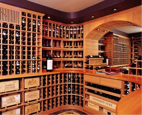 Residential wine cellars near Carlsbad, California.