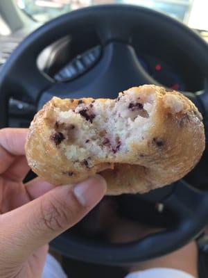 Blueberry donut! Nice and crisp on the outside, soft blueberry goodness on the inside