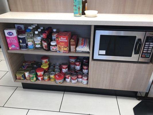 Well stocked pantry items