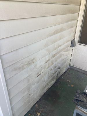 Dirty siding on house