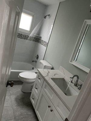 Shower, toilet and vanity all swapped out during a recent renovation