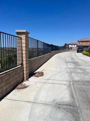 Rod Iron fence installation.