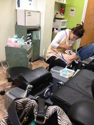 Pedicure stations