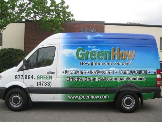 A Greenhow truck parked in front of the office.