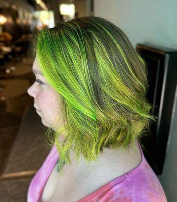 Green highlights by Imani