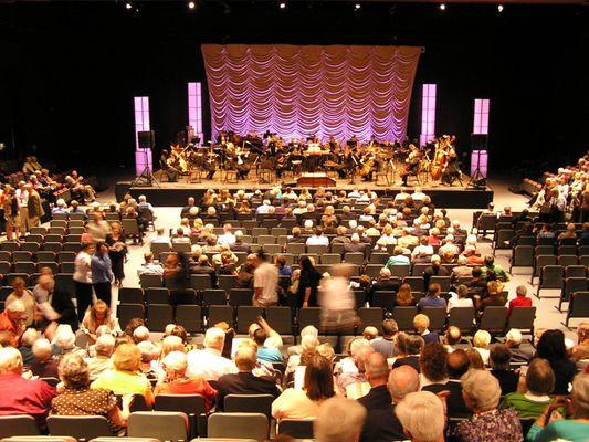 Audience Arrival Before Music Performance at Festival Hall in Charleston South Carolina