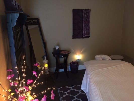 Massage therapy room