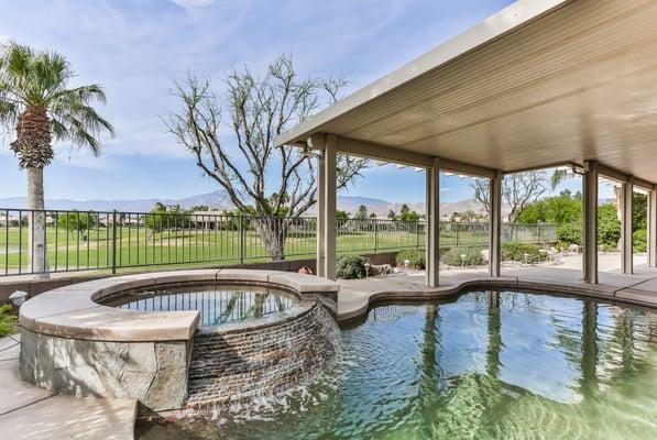 Pool, spa with golf course and mountain views was a desired feature for my sold listing