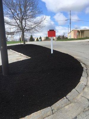 New mulch installation