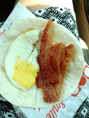 They should call this bacon half an egg wrap.