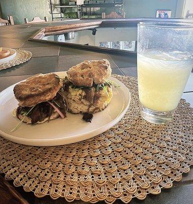 Breakfast biscuits with bacon jam