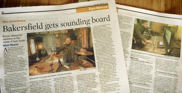 Aum Studio featured in The Bakersfield Californian