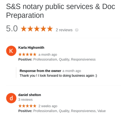 S&S Notary Public Services & Doc Preparation