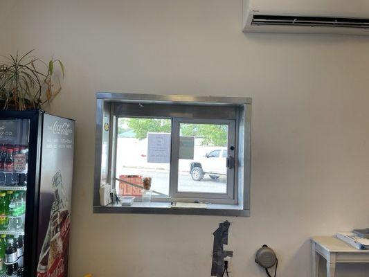 They have a drive-thru window. This is from the inside.