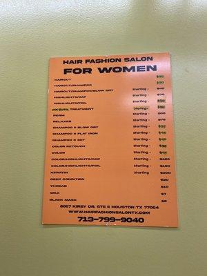 women haircut price