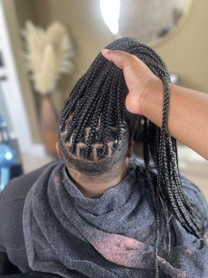 Knotless braids with under cut