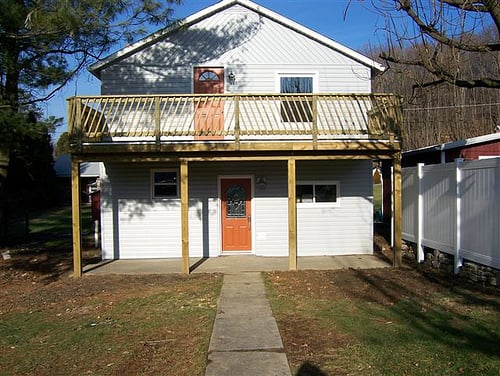 Lewistown, Pa, home renovation. New siding, windows and Deck.