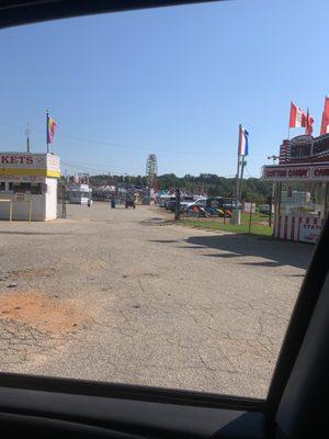 A view of all the fun and games at the state fair.