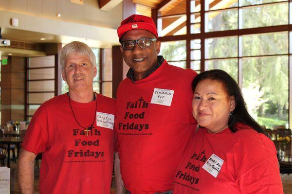 Dana, Ben, and Mary Ann. Volunteers.