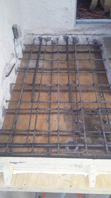 Concrete Patio Slab Repair with New Reinforing