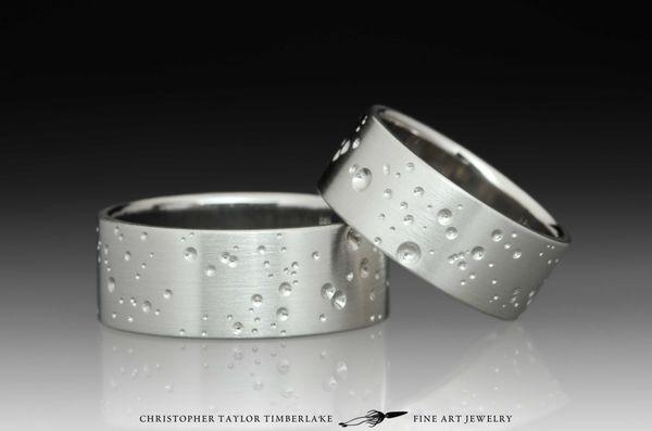 Hubble Stainless Steel Star Pattern Wedding Set.