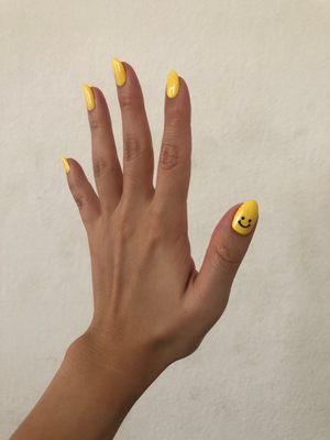 Smiley face nails by Amy - my fav design :)