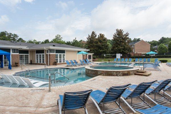 Sparkling Pool with Sun Deck