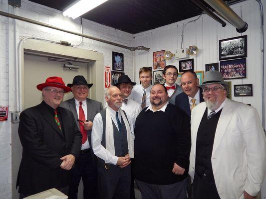 Behind the scenes in the 2017 production of "It's a Wonderful Life " Radio show - the Guys!