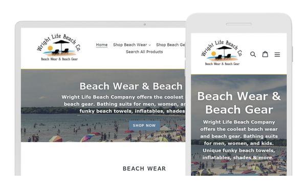 Client site we built for Wright Life Beach Co.