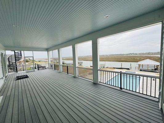 Decking and screen porch